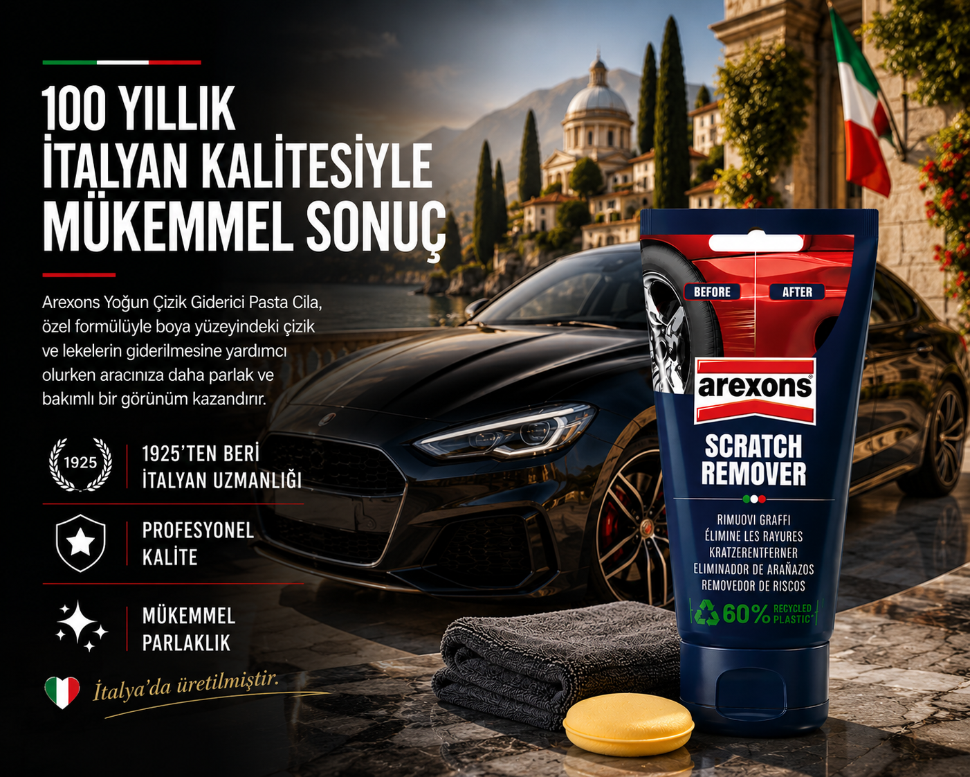 Arexons Yoğun Çizik Giderici Pasta Cila 150 ml | Auton Detail | Arexons