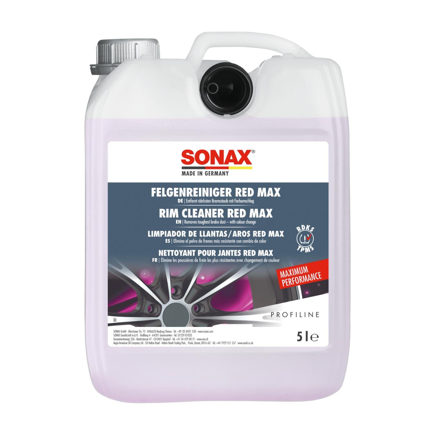 Sonax Jant Temizleyici Red Max 5 LT