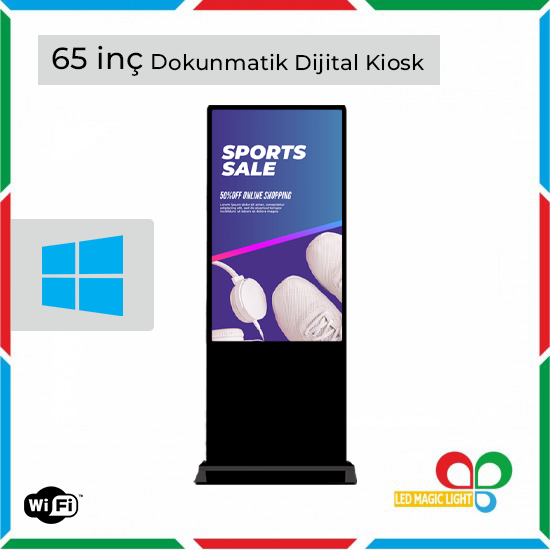 65'' Dokunmatik Dijital Kiosk Windows