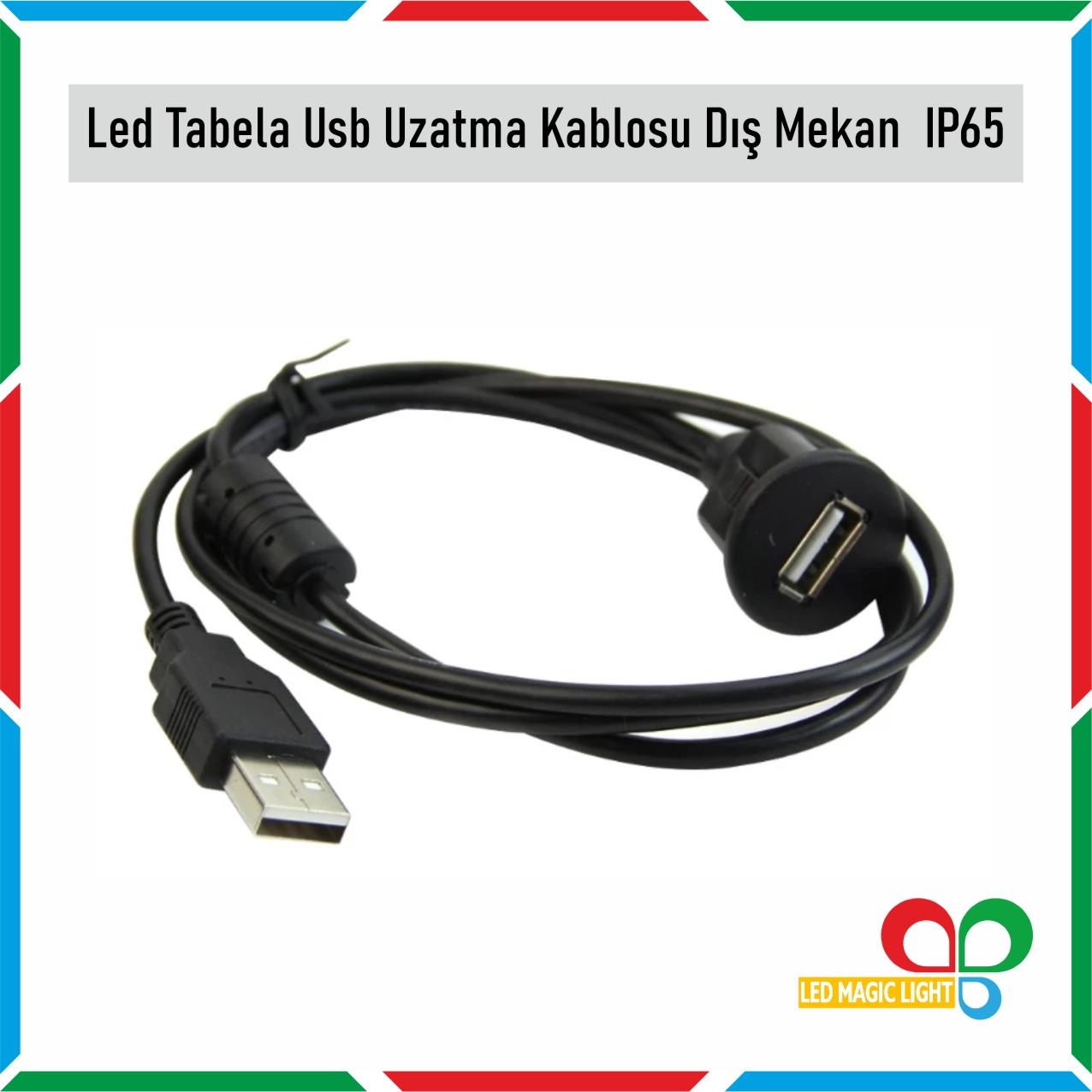 LED TABELA USB UZATMA KABLOSU DIŞ MEKAN IP65