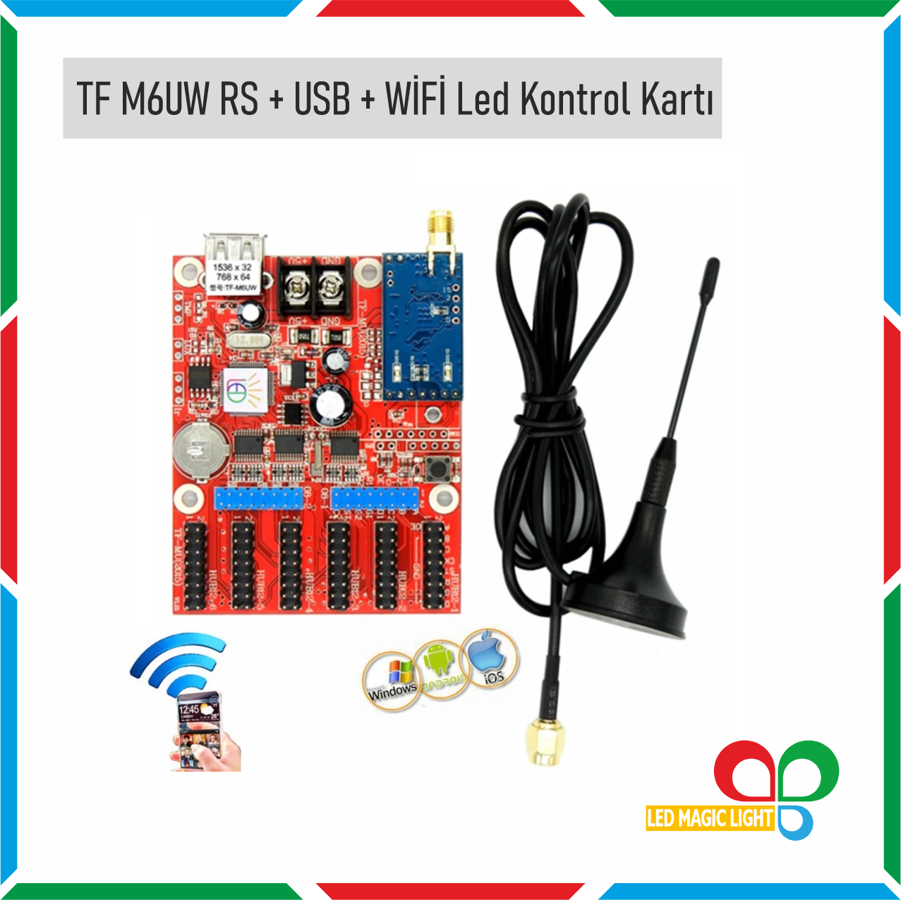 TF M6UW RS   USB   WİFİ LED KONTROL KARTI