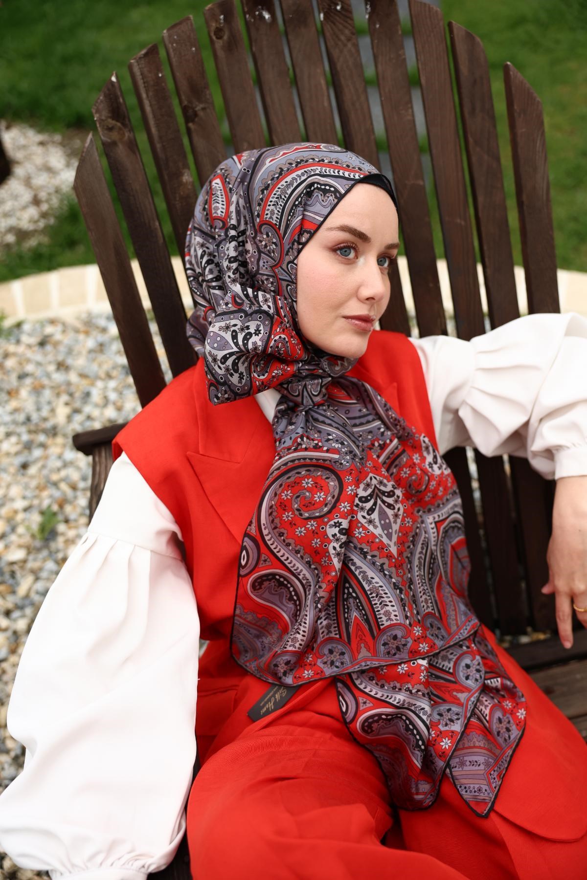 %100 Vual İpek Şal 441001-12