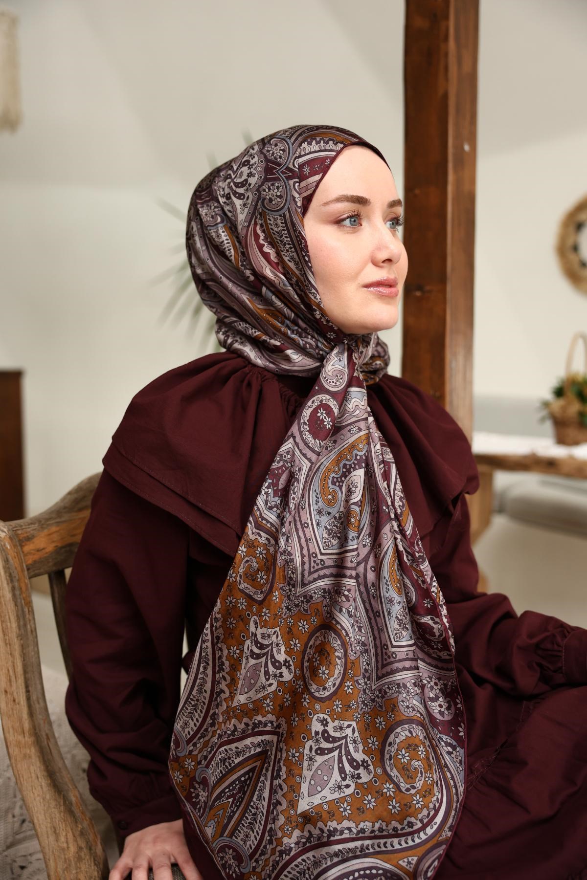 %100 Vual İpek Şal 441001-27