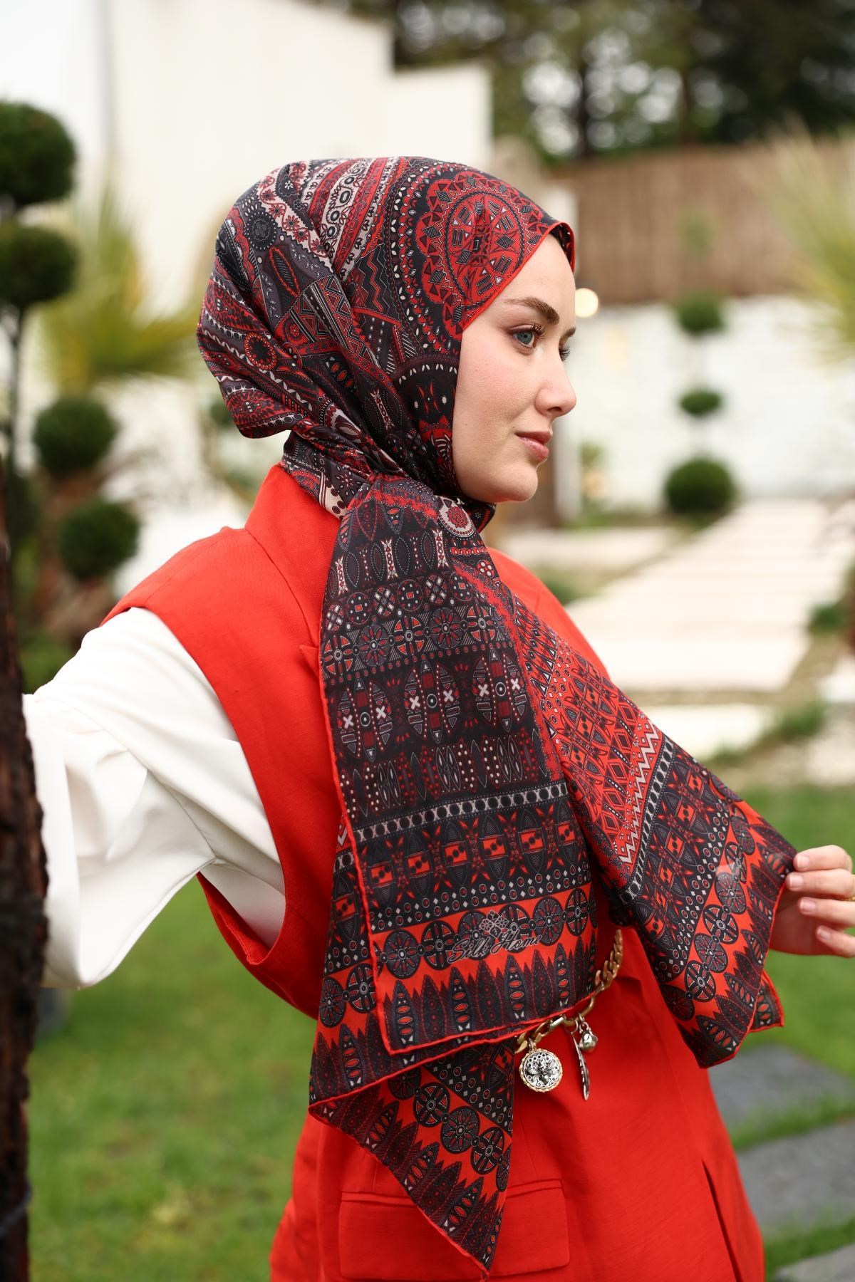 %100 Vual İpek Şal 441002-10
