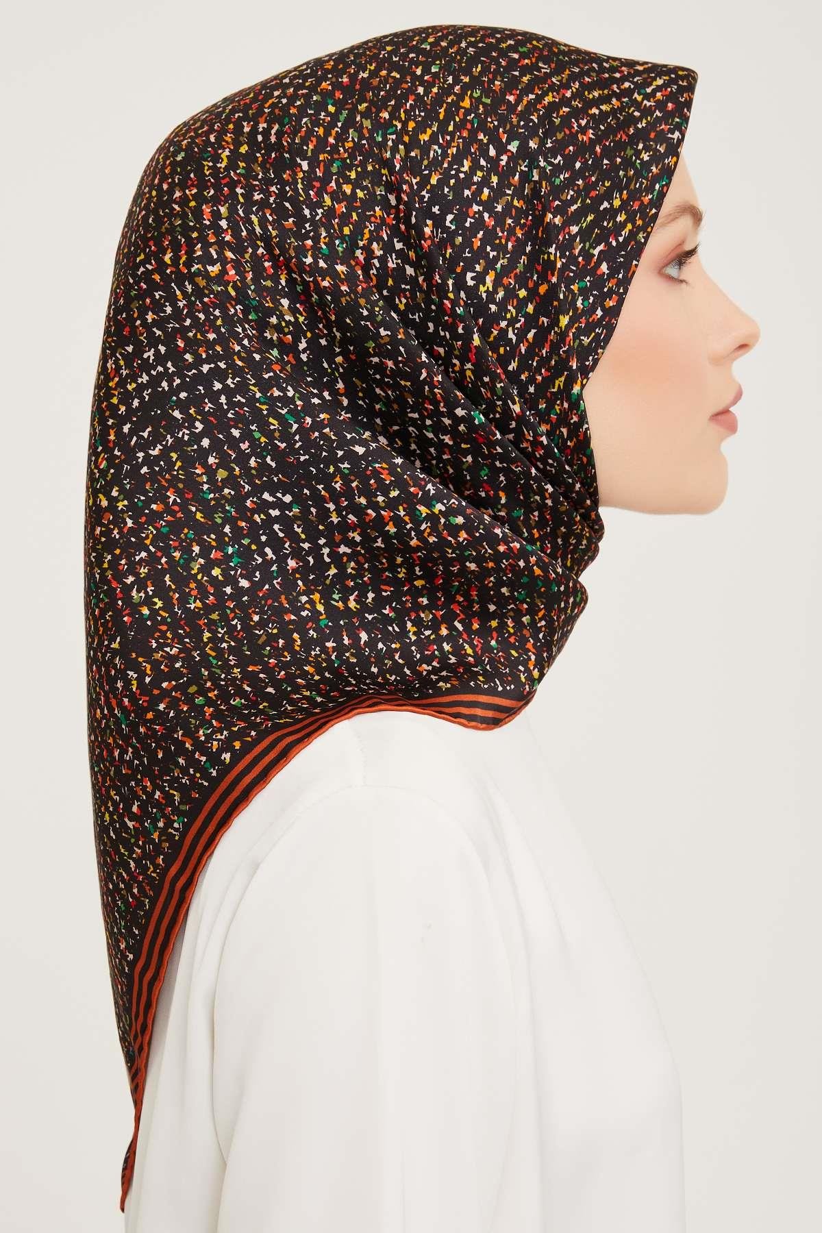 Armine - İpek Eşarp 2023/2024 Sonbahar Kış Twill İpek Turuncu 9013-02