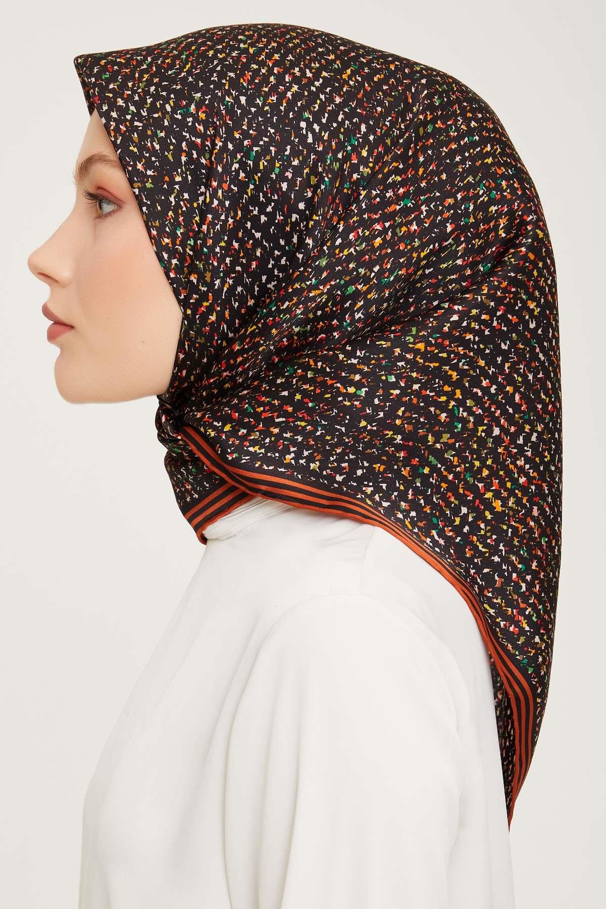 Armine - İpek Eşarp 2023/2024 Sonbahar Kış Twill İpek Turuncu 9013-02