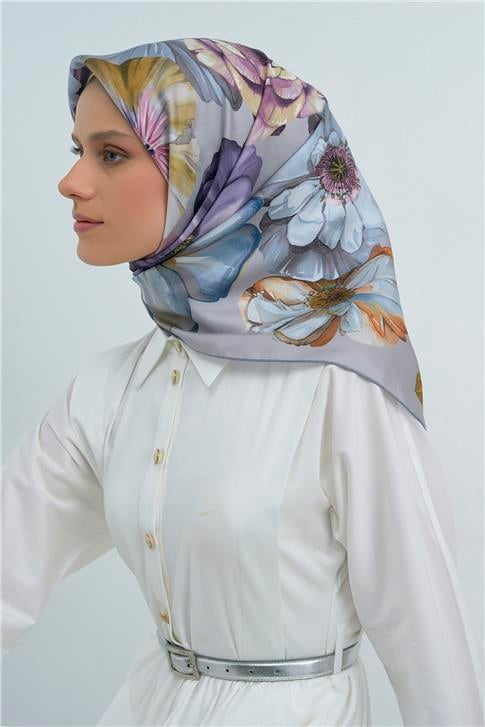 Armine  Saf İpek Twill Eşarp 9503D 04
