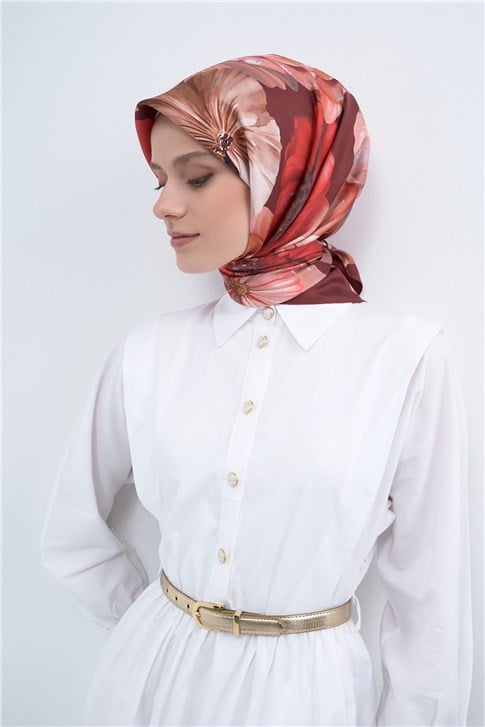 Armine  Saf İpek Twill Eşarp 9503D 32