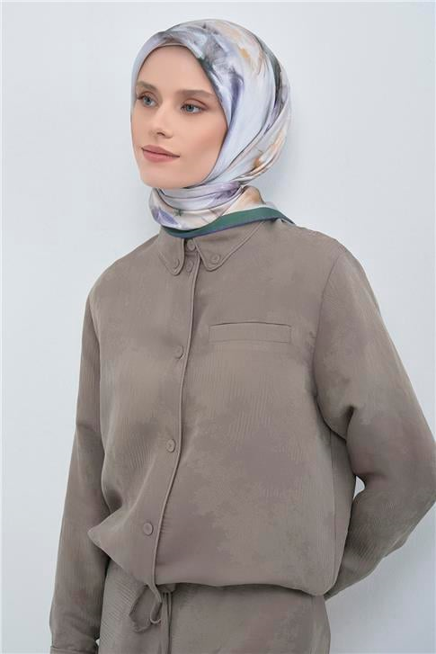 Armine  Saf İpek Twill Eşarp 9515D 01