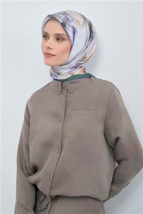Armine  Saf İpek Twill Eşarp 9515D 01