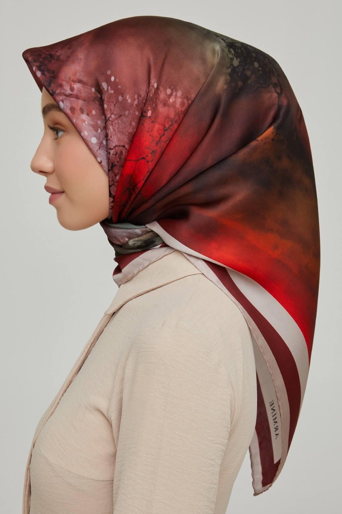 Armine 2021-2022 Sonbahar Kış Sezonu Twill İpek Eşarp Modelleri 8643D-06