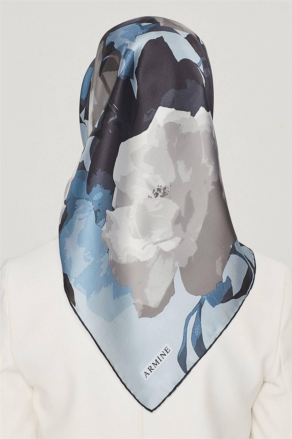 Armine 2021 İlkbahar Yaz Sezonu Twill İpek Eşarp Modelleri 8534D-85
