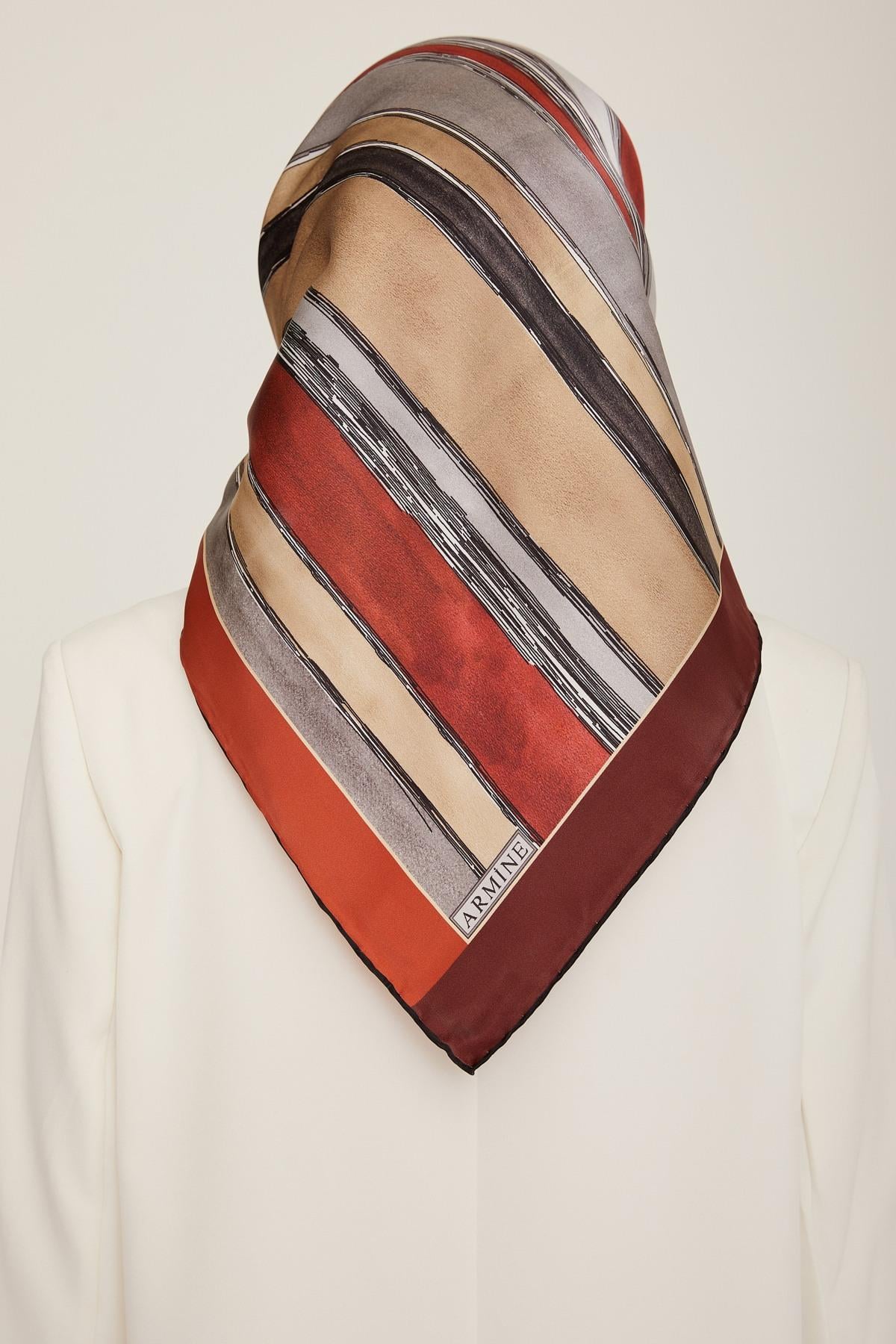Armine 2022-23 Sonbahar Kış Sezonu Twill İpek Eşarp 8802D02 34