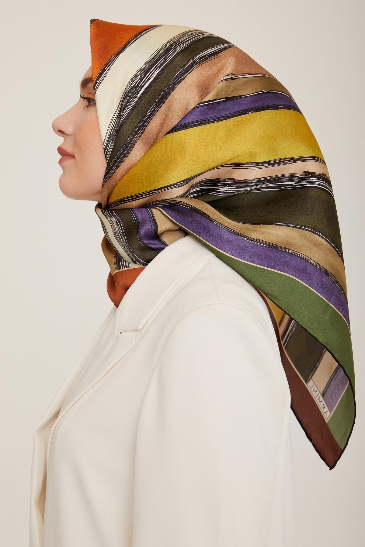 Armine 2022-23 Sonbahar Kış Sezonu Twill İpek Eşarp 8802D02 31
