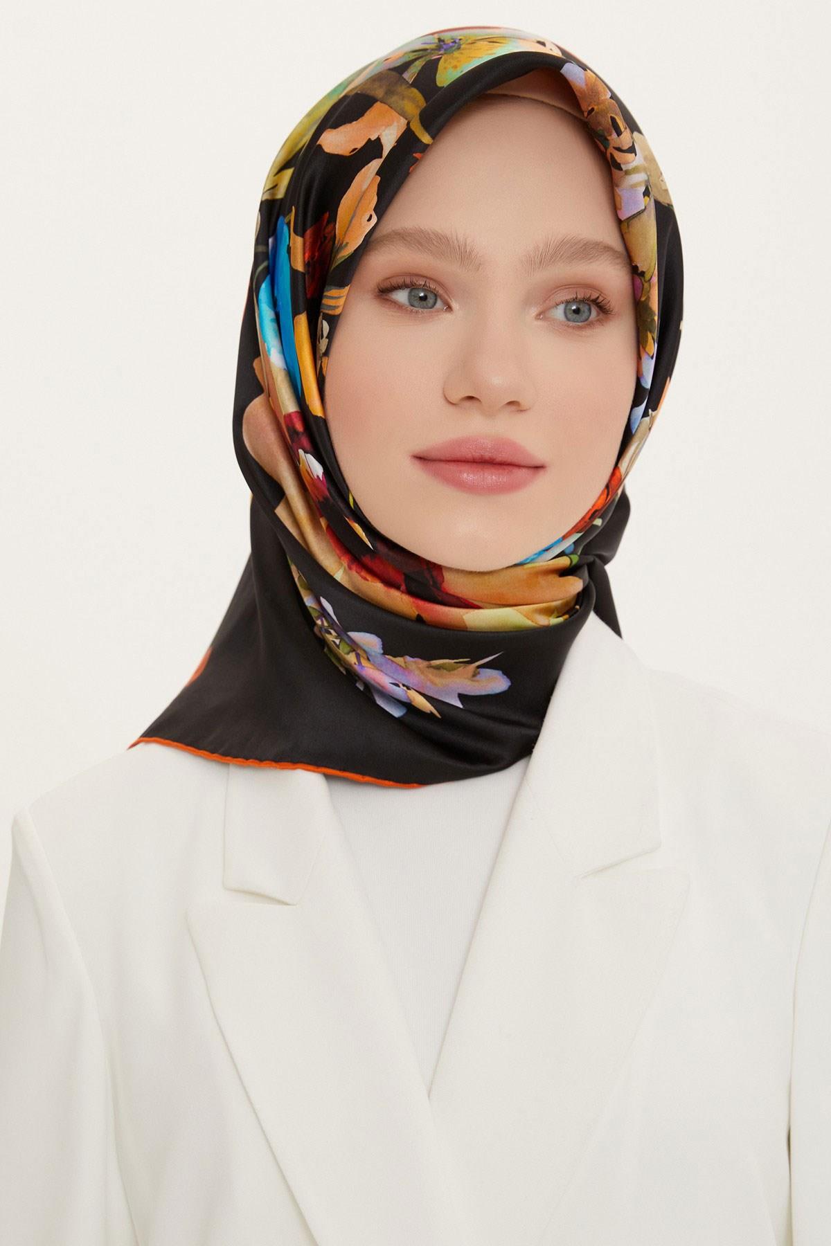 Armine 2022 İlkbahar Yaz Sezonu Twill İpek Eşarp Modelleri 8723D-34