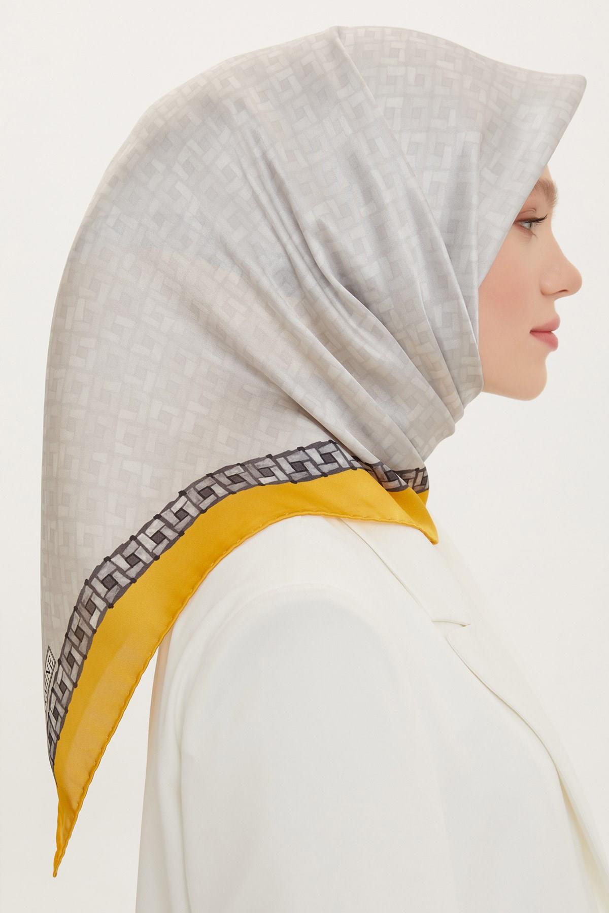 Armine 2022 İlkbahar Yaz Sezonu Twill İpek Eşarp Modelleri 8758D-39