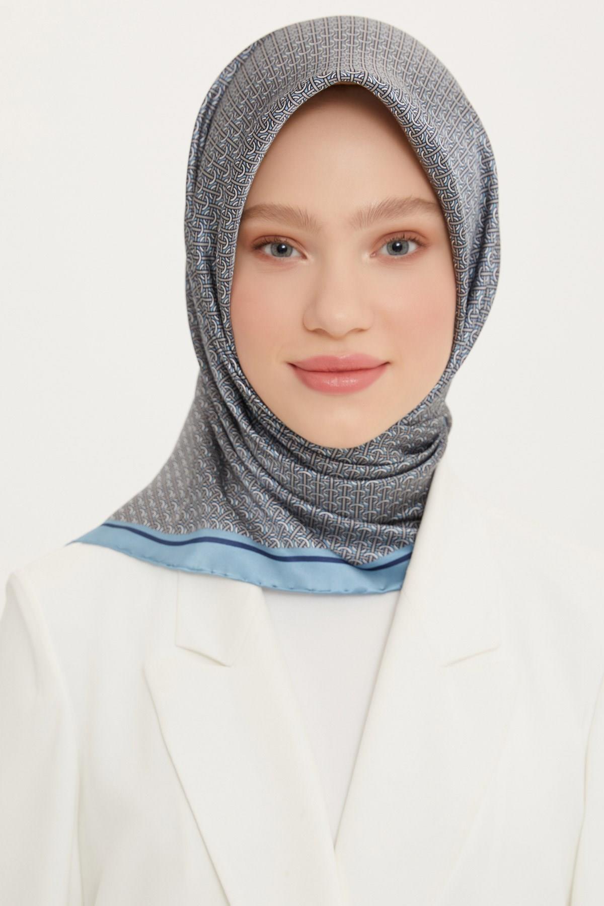 Armine 2022 İlkbahar Yaz Sezonu Twill İpek Eşarp Modelleri 8733D-38
