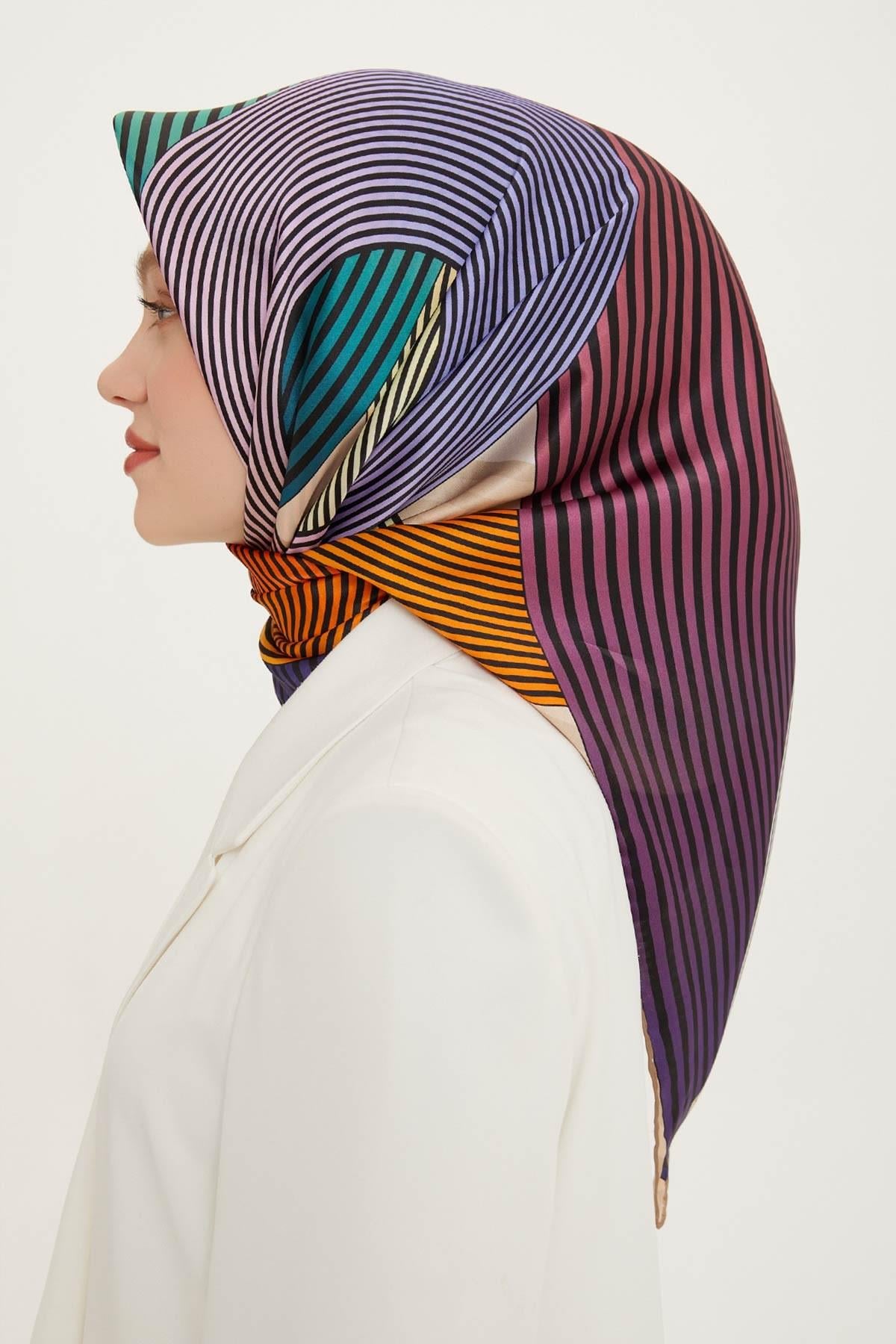 Armine 2022 İlkbahar Yaz Sezonu Twill İpek Eşarp Modelleri 8729D-04