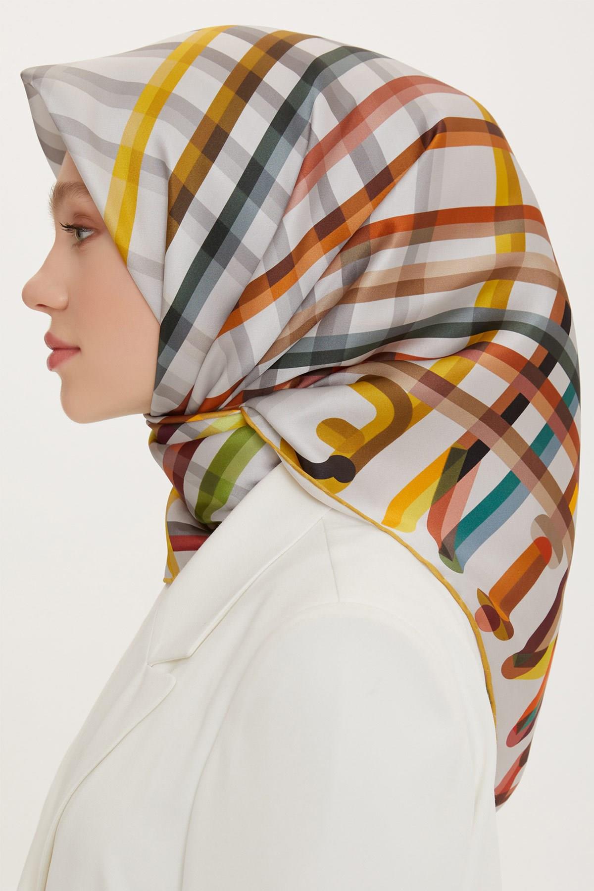 Armine 2022 İlkbahar Yaz Sezonu Twill İpek Eşarp Modelleri 8701D-50