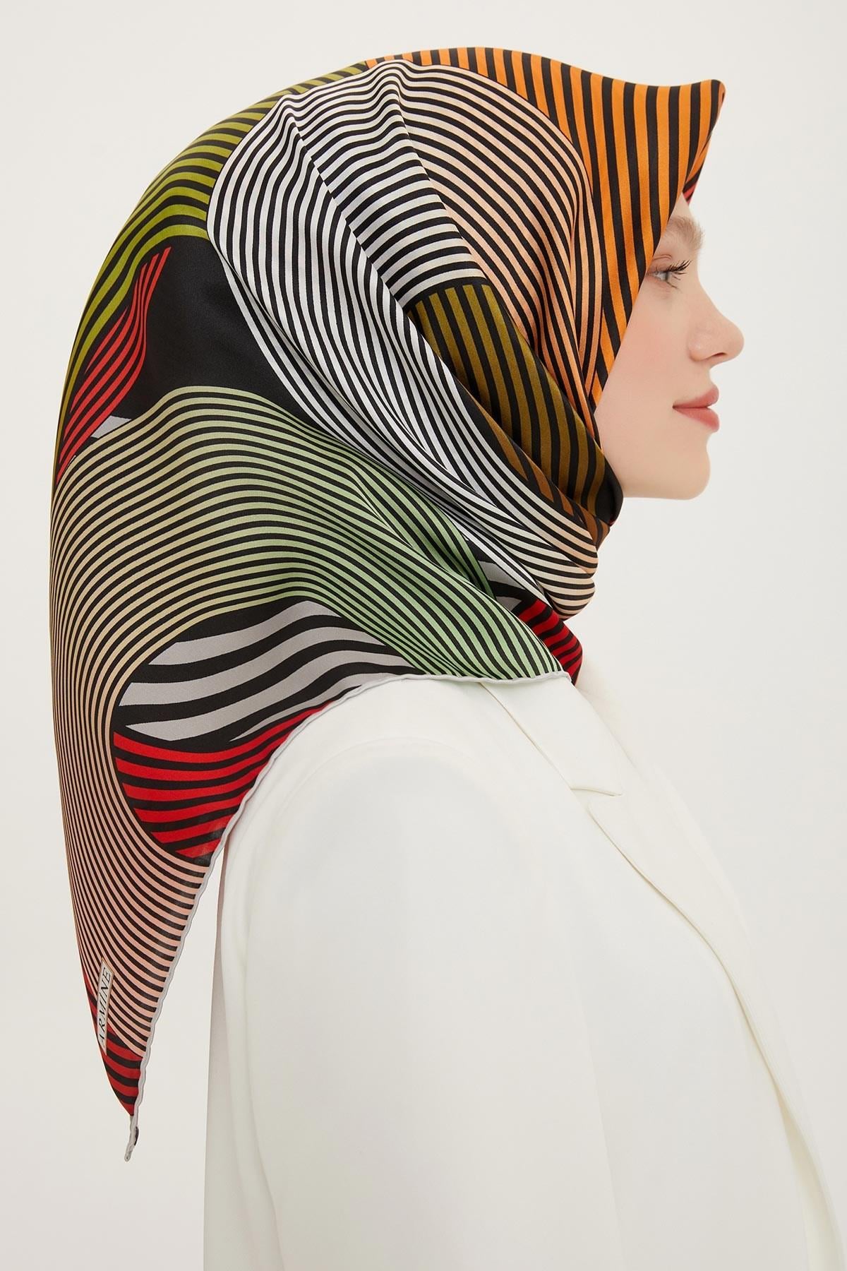 Armine 2022 İlkbahar Yaz Sezonu Twill İpek Eşarp Modelleri 8729D-34