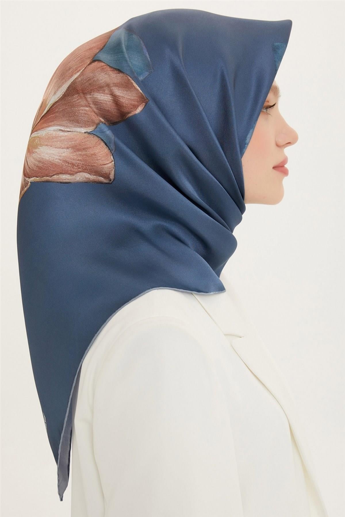 Armine 2022 İlkbahar Yaz Sezonu Twill İpek Eşarp Modelleri 8737D-33