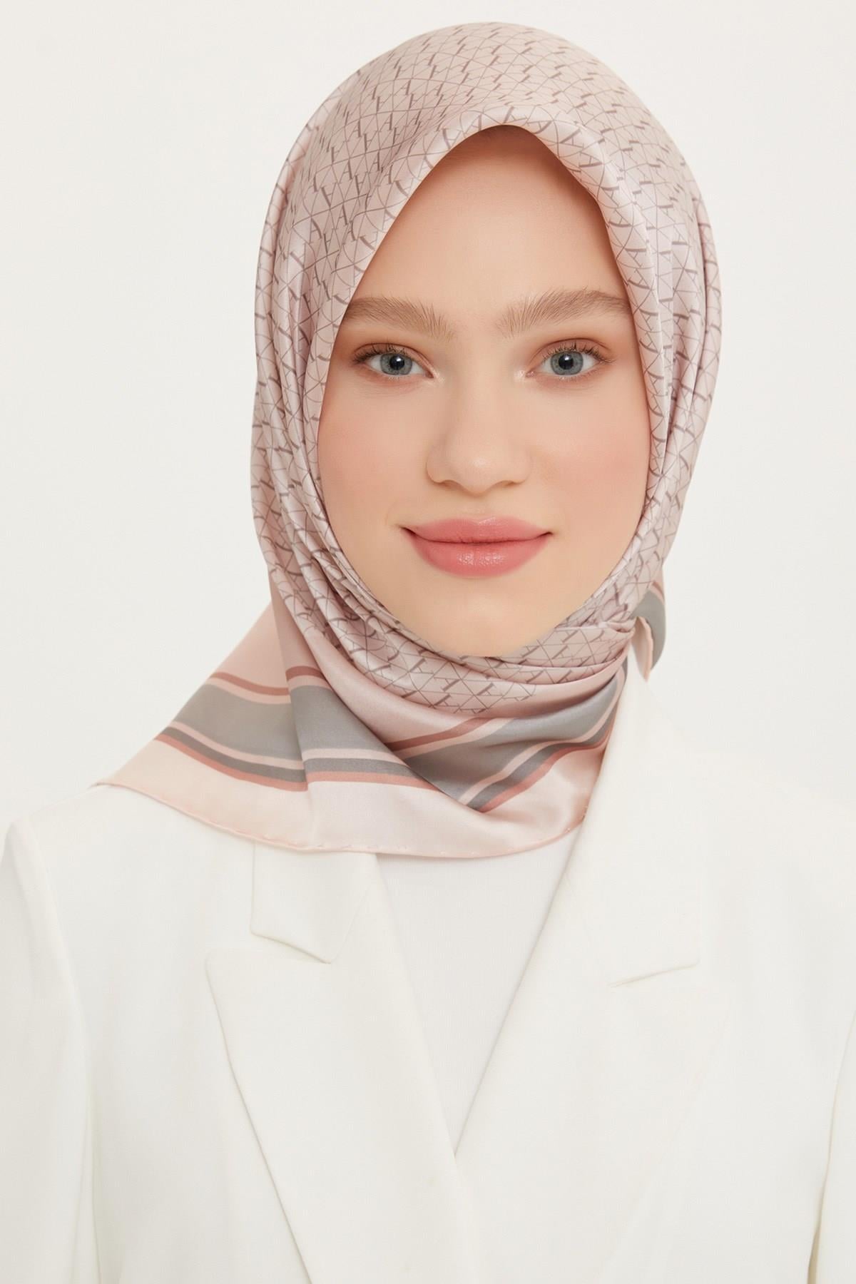 Armine 2022 İlkbahar Yaz Sezonu Twill İpek Eşarp Modelleri 8724D-05