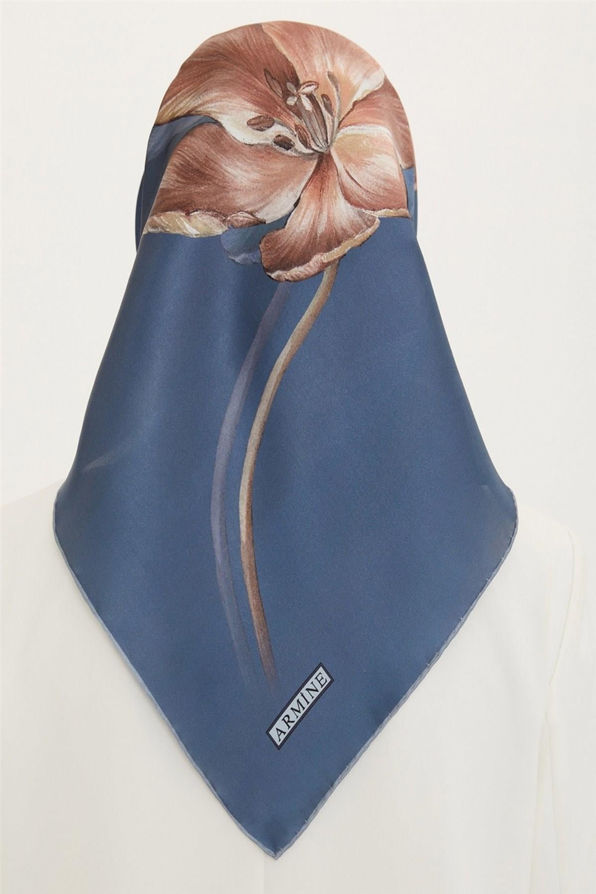 Armine 2022 İlkbahar Yaz Sezonu Twill İpek Eşarp Modelleri 8737D-33