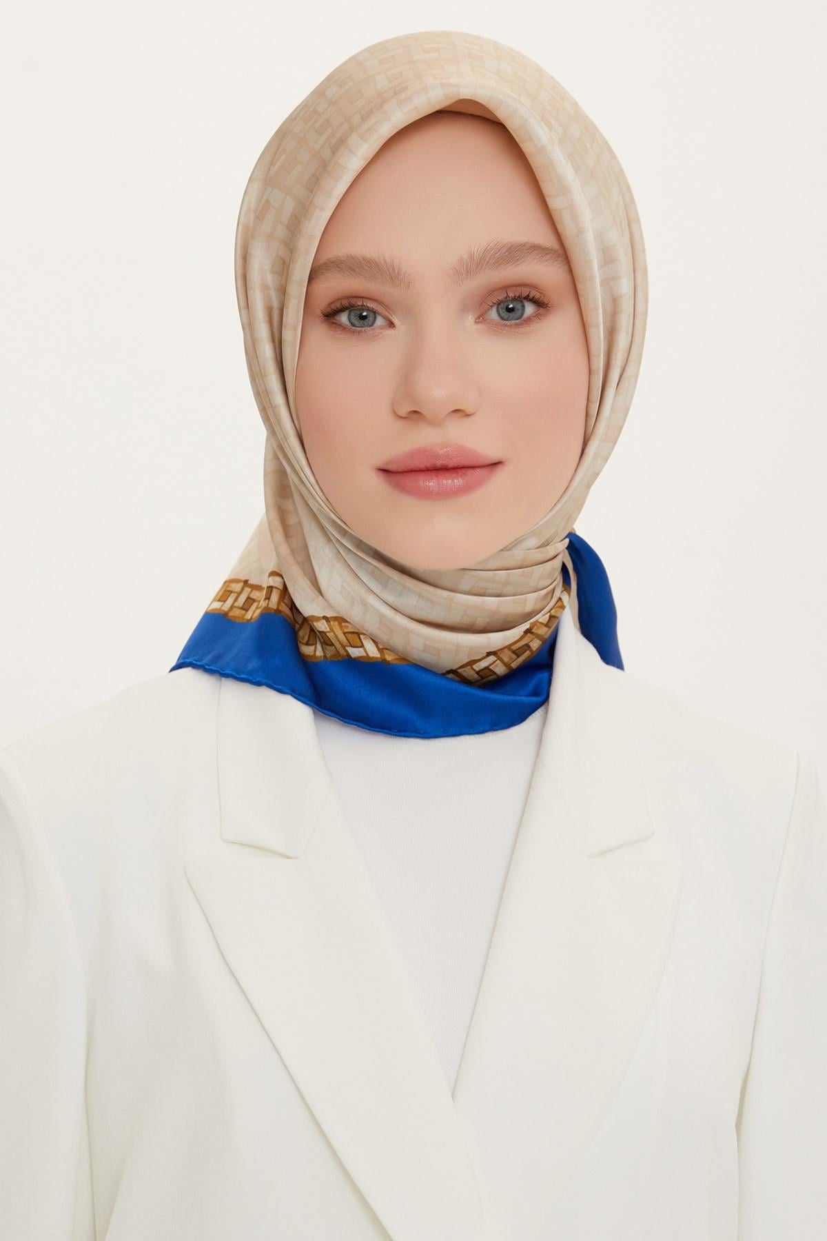 Armine 2022 İlkbahar Yaz Sezonu Twill İpek Eşarp Modelleri 8758D-31