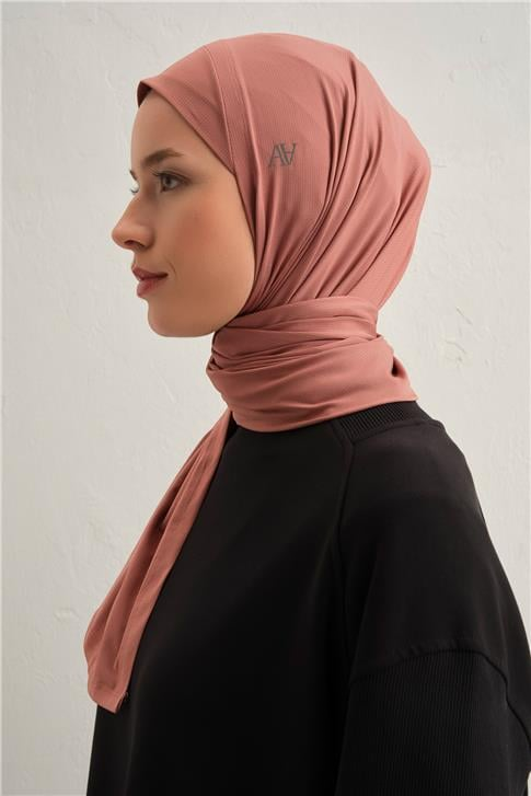 Armine Bant Detaylı Active Şal ORT500 Gül kurusu