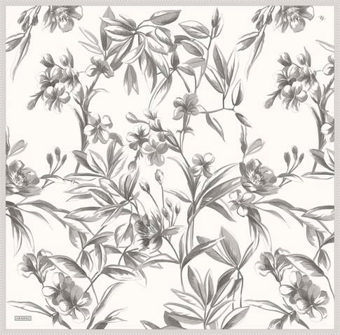 Armine Çiçek Desenli Saf İpek Sura Eşarp 9324D 80