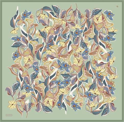 Armine Çiçek Desenli Saf İpek Sura Eşarp 9332D 57