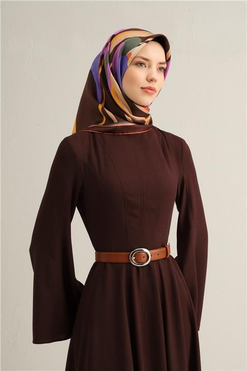 Armine Çiçek Desenli Saf İpek Sura Eşarp 9302D 83