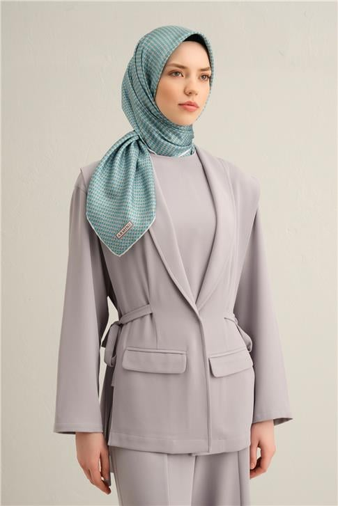 Armine Çiçek Desenli Saf İpek Sura Eşarp 9307D 37