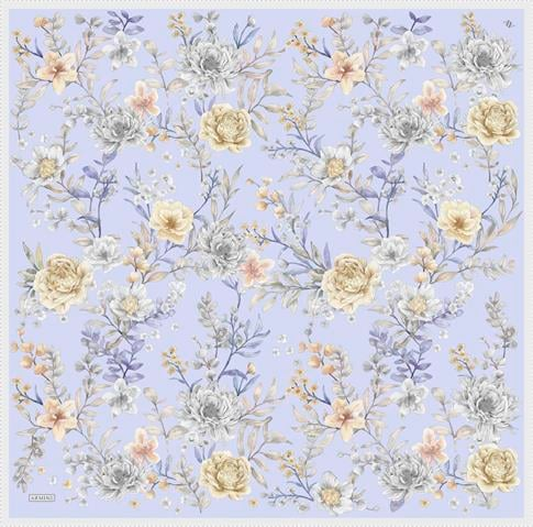 Armine Çiçek Desenli Saf İpek Sura Eşarp 9347D 82