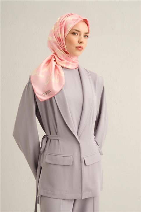 Armine Çiçek Desenli Saf İpek Sura Eşarp 9322D 85