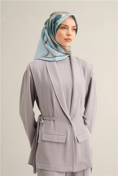 Armine Çiçek Desenli Saf İpek Sura Eşarp 9302D 07
