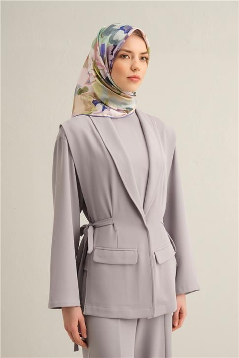 Armine Çiçek Desenli Saf İpek Sura Eşarp 9334D 33