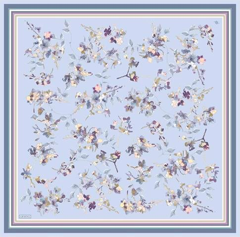 Armine Çiçek Desenli Saf İpek Sura Eşarp 9316D 36