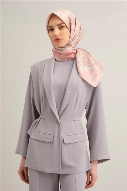 Armine Çiçek Desenli Saf İpek Sura Eşarp 9330D 05