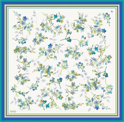 Armine Çiçek Desenli Saf İpek Sura Eşarp 9316D 02