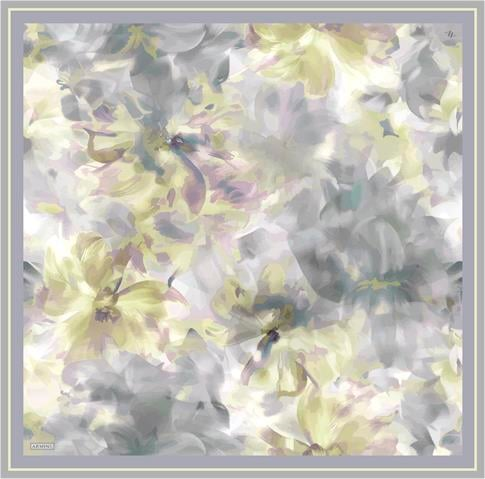 Armine Çiçek Desenli Saf İpek Twill Eşarp 9310D 52