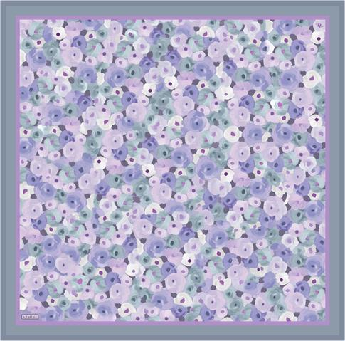 Armine Çiçek Desenli Saf İpek Twill Eşarp 9300D 57