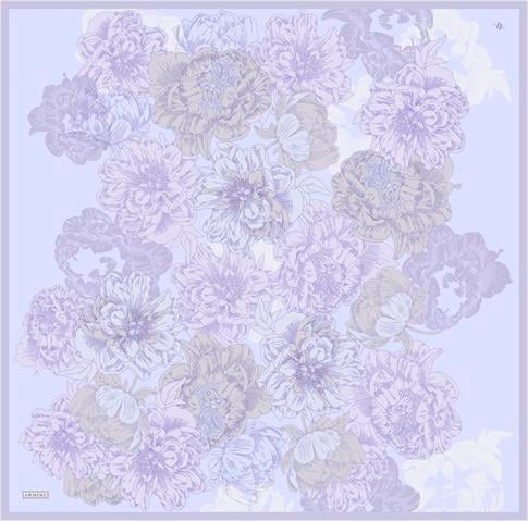 Armine Çiçek Desenli Saf İpek Twill Eşarp 9330D 82