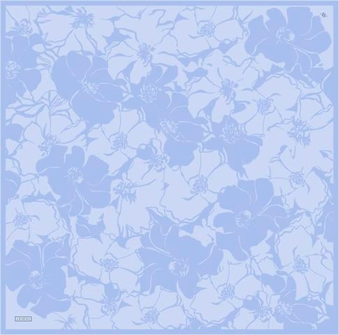 Armine Çiçek Desenli Saf İpek Twill Eşarp 9344D 42