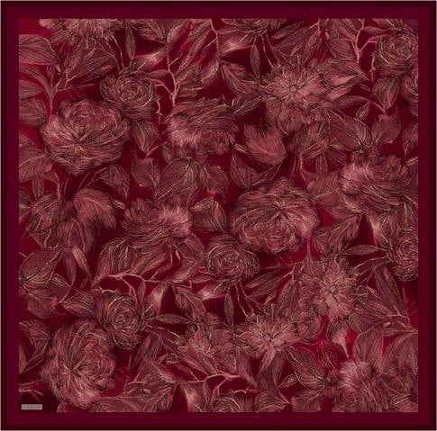 Armine Çiçek Desenli Saf İpek Twill Eşarp 9409D 03