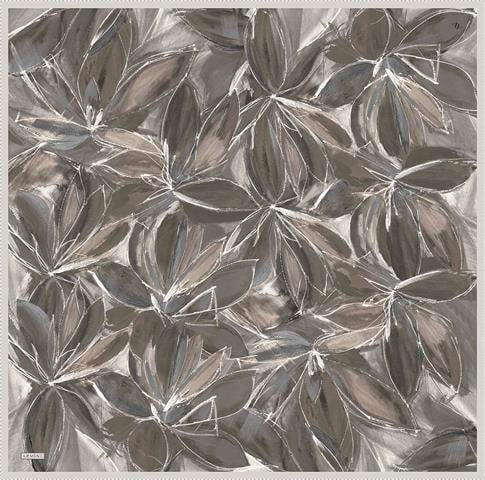 Armine Çiçek Desenli Saf İpek Twill Eşarp 9406D 85