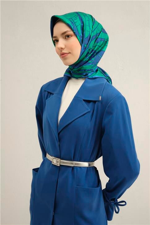 Armine Çiçek Desenli Saf İpek Twill Eşarp 9353D 57
