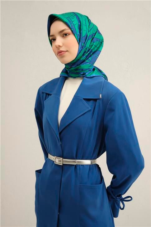 Armine Çiçek Desenli Saf İpek Twill Eşarp 9353D 57