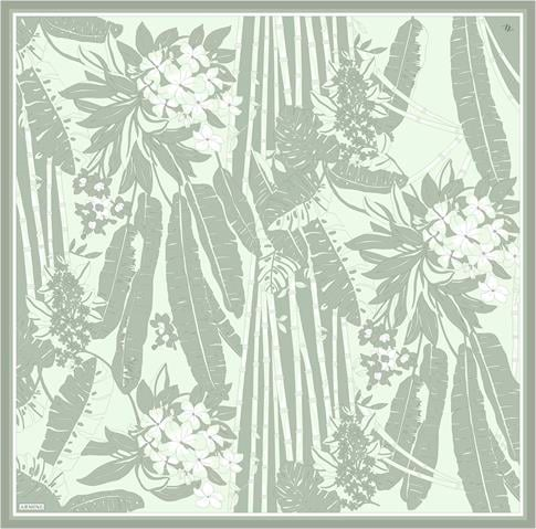 Armine Çiçek Desenli Saf İpek Twill Eşarp 9353D 38