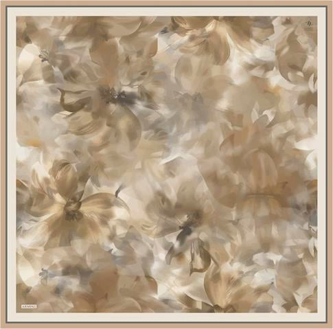 Armine Çiçek Desenli Saf İpek Twill Eşarp 9310D 36